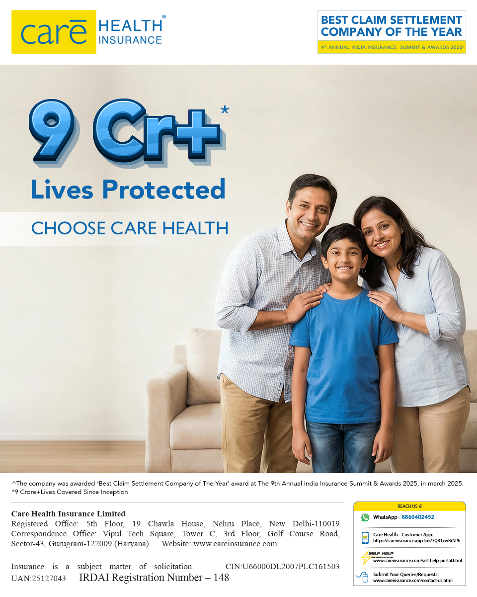 9 Cr+ Lives Protected — Choose Care Health Insurance